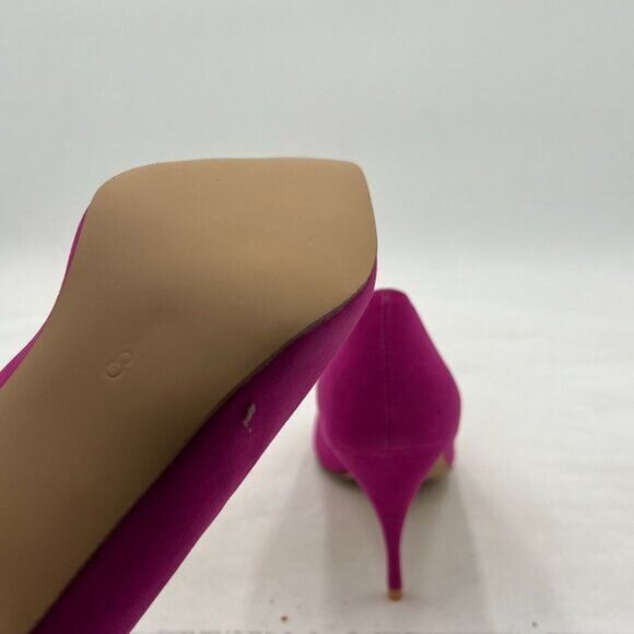 FSJ Women Classic Kitten Heels Pointy Closed Toe Pumps Slip On Office Ladies - Picture 5 of 7